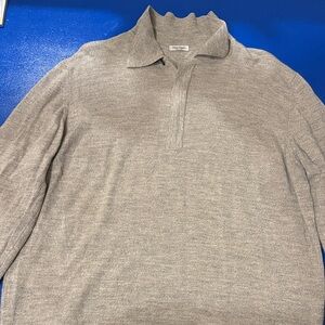 Gran Sasso Gray Quarter Zip Sweater